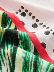 Kew Collection Red/Orange Palm Print Square Neck Cami Midi Dress - Image 7 of 8