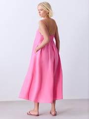 Bright Pink Square Neck Cami Maxi Dress - Image 2 of 7