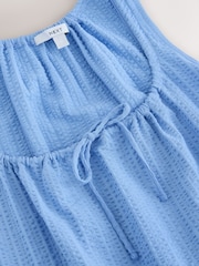 Cornflower Blue Sleeveless Jersey Mini Summer Dress - Image 3 of 3