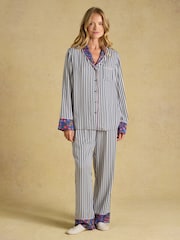 Marinen/Vit rand - Alma Woven Pyjama Set - Bild 1 av 7