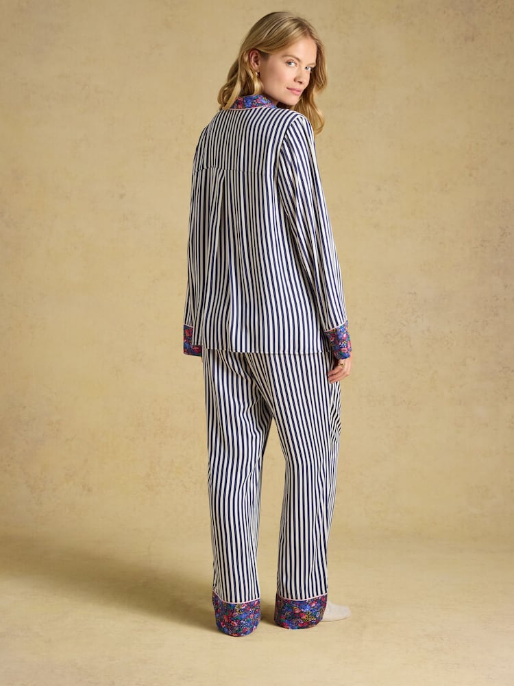 Marinen/Vit rand - Alma Woven Pyjama Set - Bild 2 av 7
