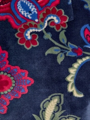 Joules Navy Fleece Dressing Gown - Image 7 of 8
