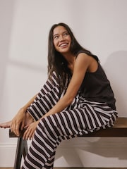 Blue/Brown Stripe Ribbed Pyjama Bottoms 2 Pack - Image 4 of 10