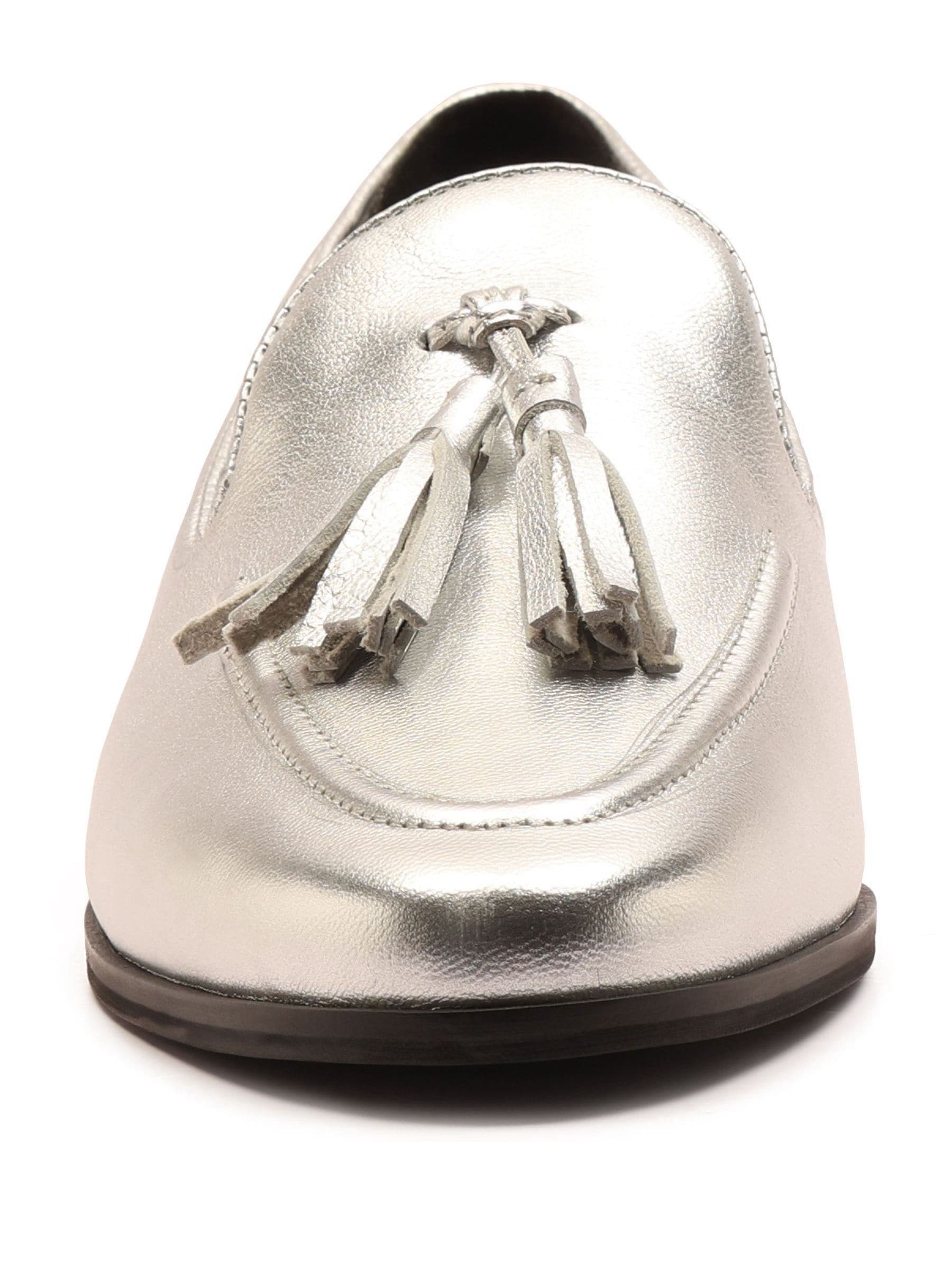 Buy Off The Hook Silver Moselle Leather Tassel Loafers from Next USA