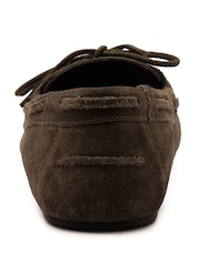 Off The Hook Brown Lea Suede Leather Round Toe Boat Shoes - Image 5 of 6