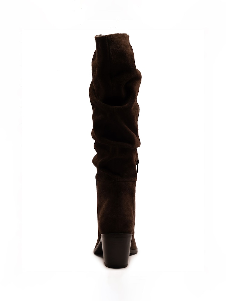 Off The Hook Brown Muswell Suede Knee High Slouch Boots - Image 6 of 6 Off The Hook Brown Muswell Suede Knee High Slouch Boots - Image 6 of 6