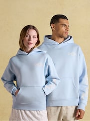 Joules Blue Beach Graphic Unisex Oversized Hoodie - Image 1 of 10