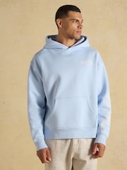 Joules Blue Beach Graphic Unisex Oversized Hoodie - Image 3 of 10