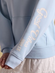 Joules Blue Beach Graphic Unisex Oversized Hoodie - Image 5 of 10