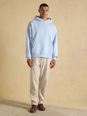 Joules Blue Beach Graphic Unisex Oversized Hoodie - Image 8 of 10