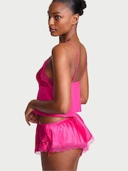Victoria's Secret Enchanted Pink Tie Front Cami Set - Image 2 of 3