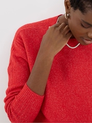 JD Williams Red Sponge Crew Neck Knitted Jumper - Image 4 of 4