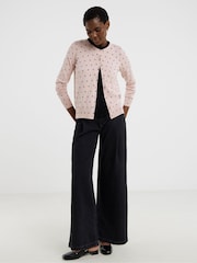 JD Williams Pink Crew Neck Cardigan - Image 1 of 4