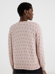 JD Williams Pink Crew Neck Cardigan - Image 2 of 4