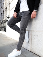 CAPO Black Chrome Slim Fit Denim Jeans - Image 1 of 6
