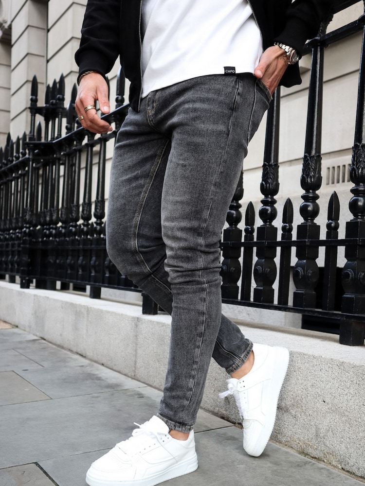 CAPO Black Chrome Slim Fit Denim Jeans - Image 2 of 6