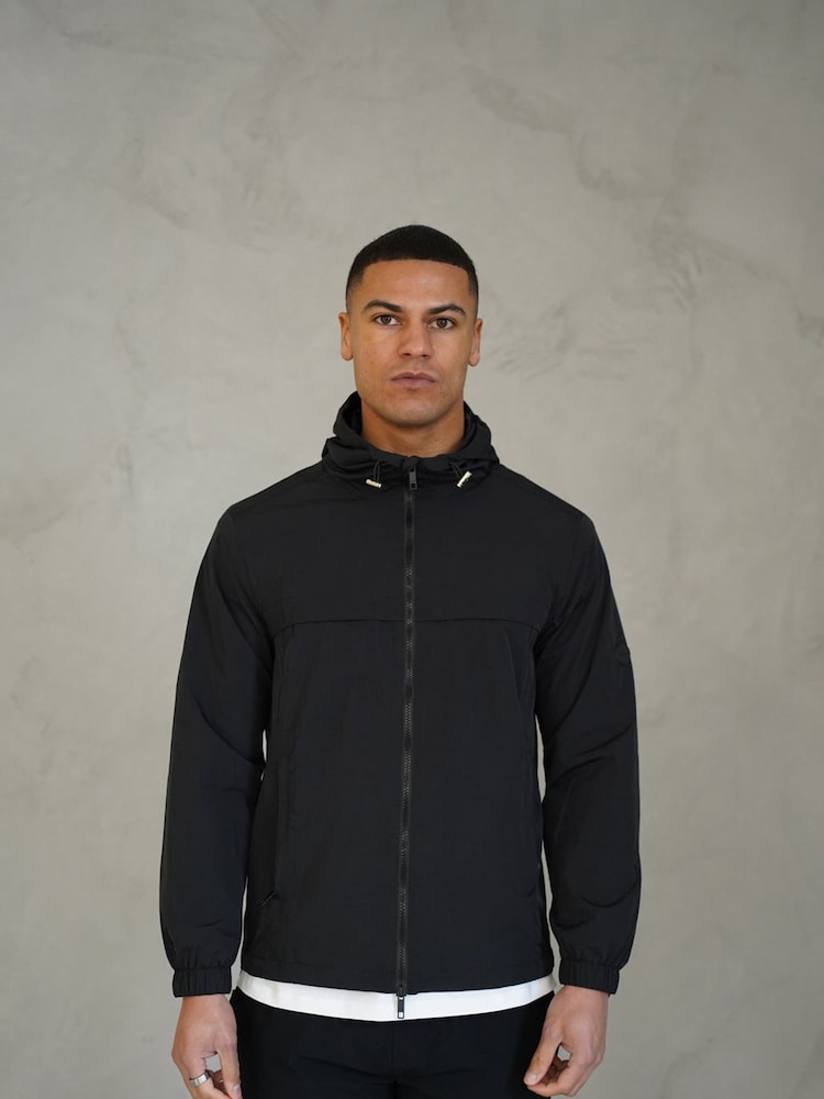 CAPO Black Crinkle Lightweight Sweat Top - Image 1 of 5