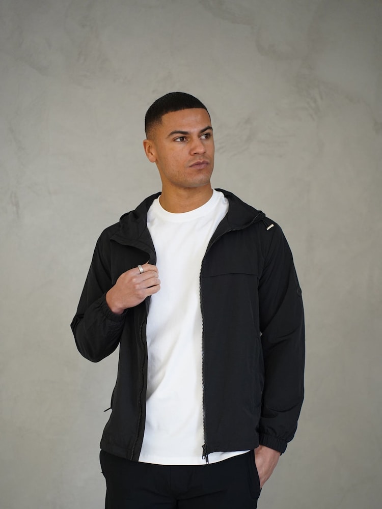 CAPO Black Crinkle Lightweight Sweat Top - Image 2 of 5