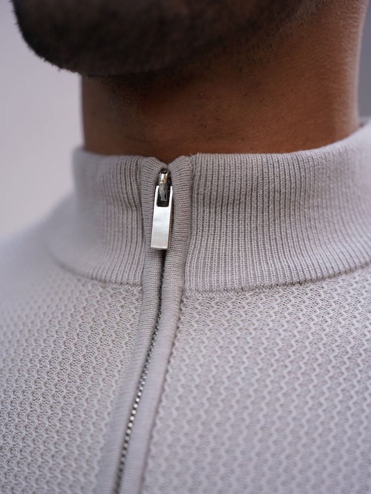 CAPO Natural Twist Cotton 1/4 Zip Jumper - Image 2 of 4