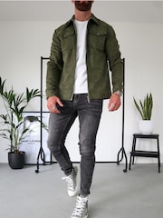 Verde - CAPO Faux Suede Jacket - Imagem 5 de 6