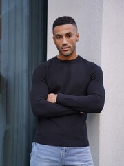 CAPO Black Cable Knit Jumper - Image 3 of 6