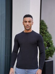 CAPO Black Cable Knit Jumper - Image 5 of 6