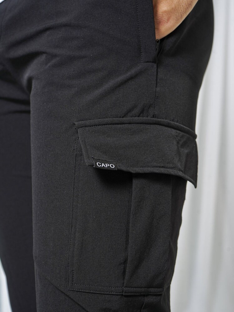 CAPO Black Utility Cargo Joggers - Image 6 of 6