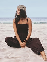 Chocolate Brown Jersey Ballon Leg Jumpsuit - Image 3 of 9