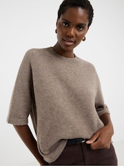 JD Williams Sponge Short Sleeve Raglan Knitted Jumper - Imagen 3 de 4