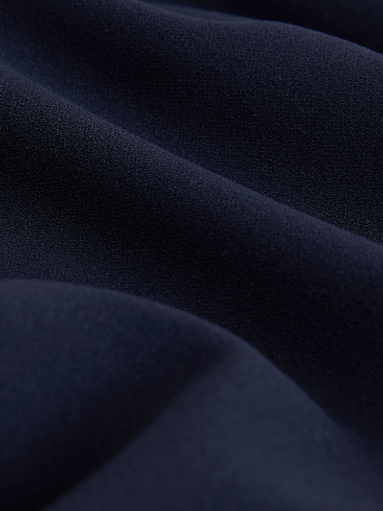 Navy Short Sleeved Polo Zip Top - Image 8 of 8 Navy Short Sleeved Polo Zip Top - Image 8 of 8