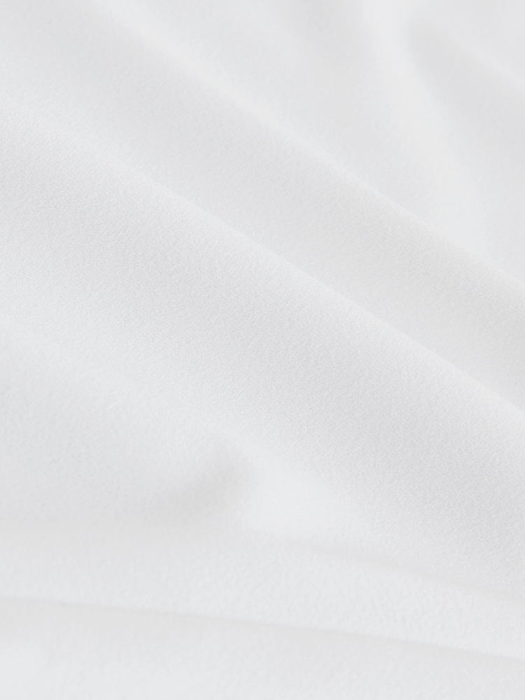 Ecru Short Sleeved Polo Zip Top - Image 8 of 8 Ecru Short Sleeved Polo Zip Top - Image 8 of 8