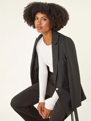 Roman Black Straight Leg Ponte Stretch Trousers - Image 1 of 5