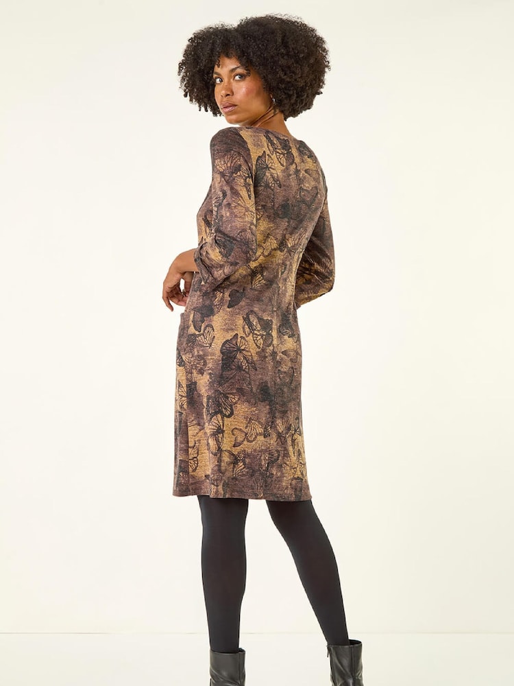 Buy Roman Brown Butterfly Pocket Stretch Shift Dress from Next Luxembourg
