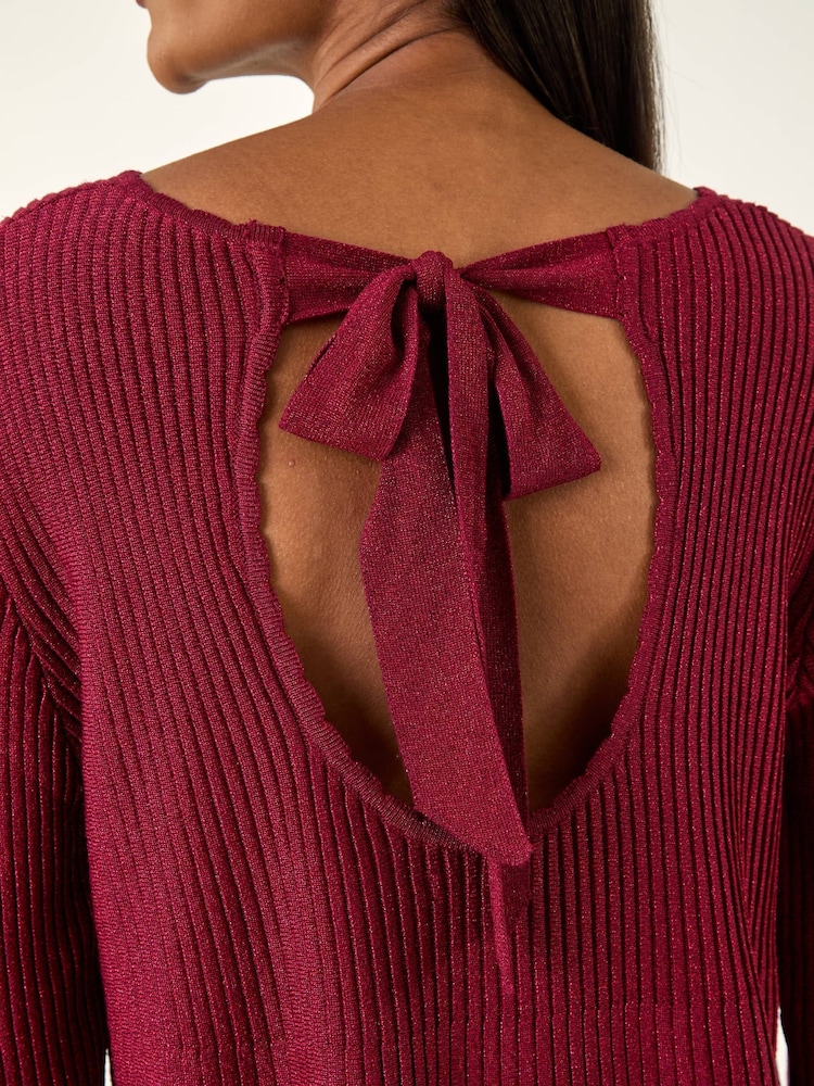 Roman Red Tie Back Knit Jumper - Image 5 of 5 Roman Red Tie Back Knit Jumper - Image 5 of 5