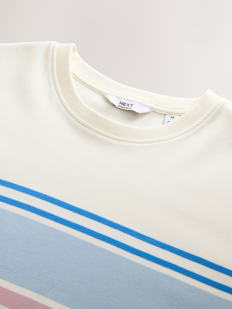 Ecru Smart Block T-Shirt - Image 7 of 7 Ecru Smart Block T-Shirt - Image 7 of 7