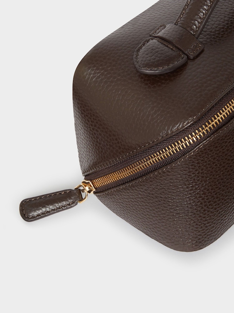 Osprey London Purple The Jet Set Leather Washbag - Image 5 of 5 Osprey London Purple The Jet Set Leather Washbag - Image 5 of 5