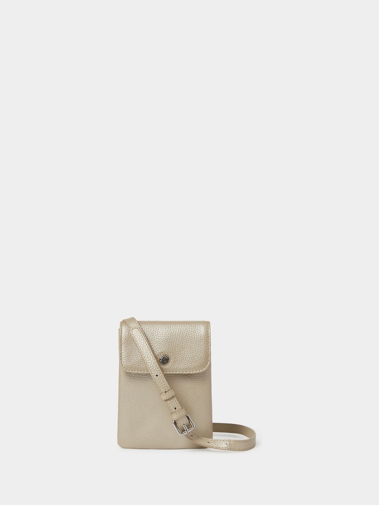 zlata (barva); zlato - Osprey London The Madison usnjena torbica za telefon - Slika 1 iz 5