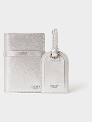 Osprey London Silver The Neptune Leather Passport & Luggage Tag Set - Image 3 of 5