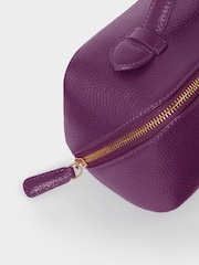 Osprey London Purple The Jet Set Leather Washbag - Image 4 of 5