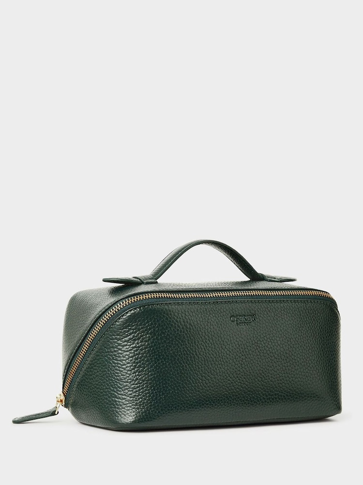 Osprey London Purple The Jet Set Leather Washbag - Image 2 of 5