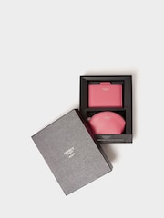 Osprey London Pink The Neptune Leather Mirror Card Holder & Small Pouch - Image 2 of 6