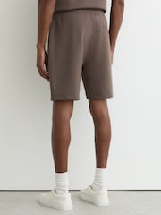 Reiss Light Brown Reid Premium Interlock Drawstring Shorts - Image 5 of 6