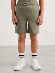 Reiss Sage Oliver 13-14 yrs Interlock-Jersey Cargo Shorts - Image 3 of 5