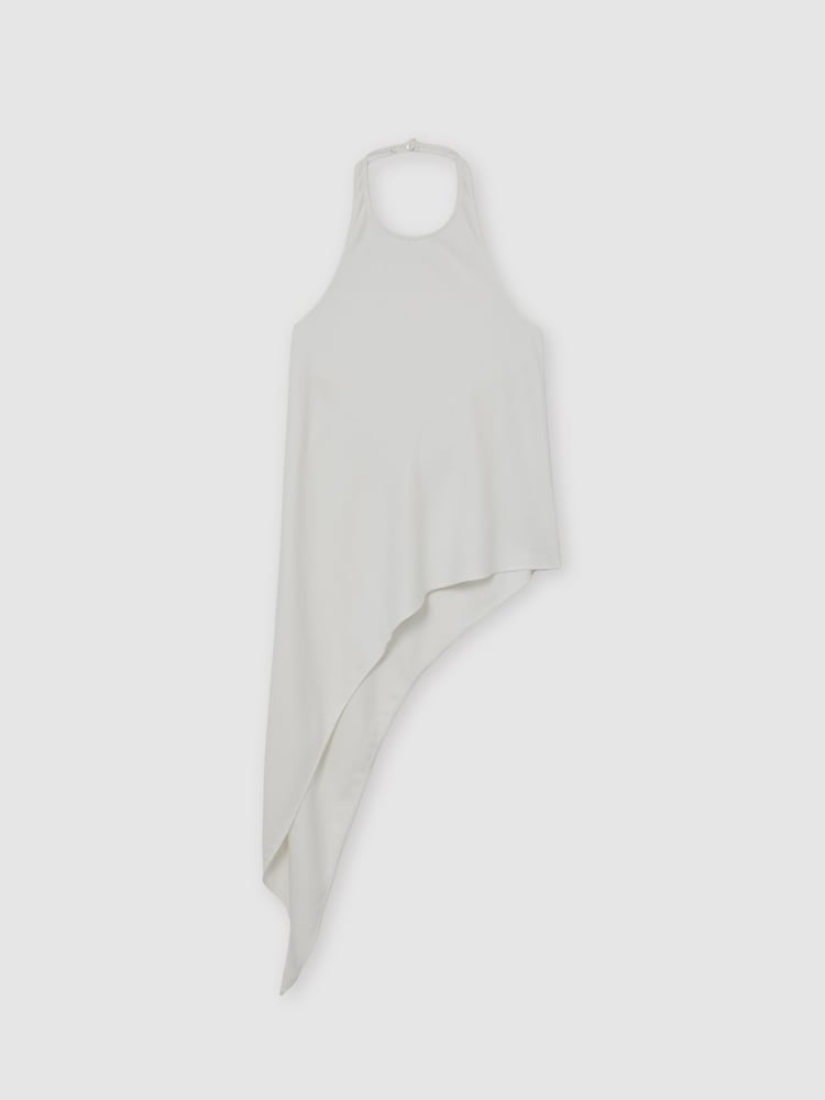 Reiss Ivory Quinn Asymmetric Draped Halterneck Top - Image 2 of 7