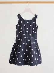 Reiss Irena Cotton Polka-Dot Sleeveless Dress - Imaginea 1 din 4