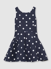Reiss Irena Cotton Polka-Dot Sleeveless Dress - Imaginea 2 din 4