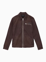 AllSaints Brown Rothwell Denim Jacket - Image 7 of 7