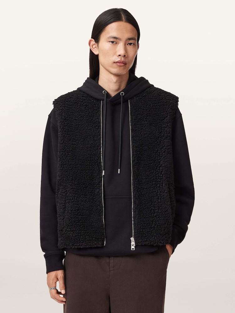 AllSaints Black Black Gilet - Image 1 of 6