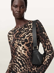 AllSaints Brown Katlyn Top - Image 1 of 8