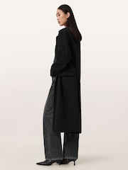 AllSaints Black SELLMA Coat - Image 6 of 7